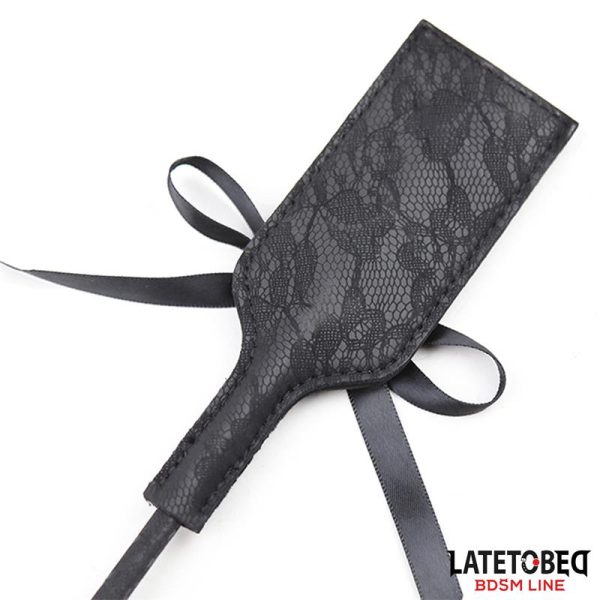 Multi Feathers Tickler and Lace Ribbon Paddle Comb - imagen 3