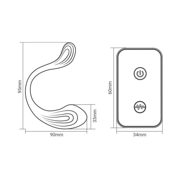 Nami Huevo Vibrador con Contol Remoto Silicona Líquida Unibody - imagen 4