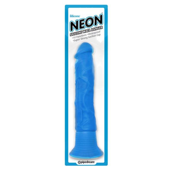 Neon Vibrador de Silicona Wall Banger Azul - imagen 2