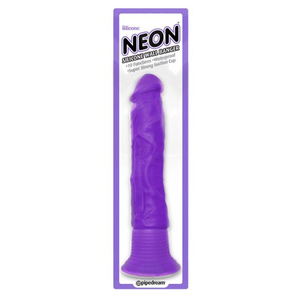 Neon Vibrador de Silicona Wall Banger Púrpura - imagen 2