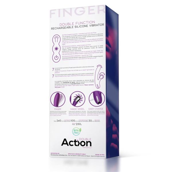 No. Two Vibrador Movimiento Finger y Rueda Estimuladora - imagen 2