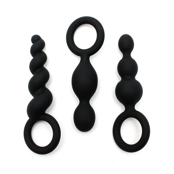 Pack de 3 Plugs Silicona Negro - imagen 3