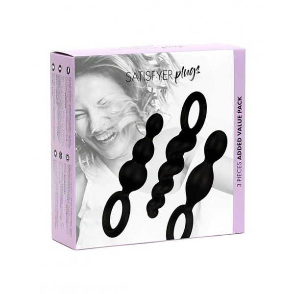 Pack de 3 Plugs Silicona Negro - imagen 4