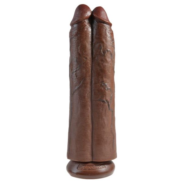 Pene Doble Two Cocks One Hole 11 Marrón
