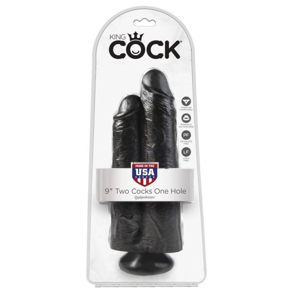 Pene Dole Two Cocks One Hole Negro 9 - imagen 3