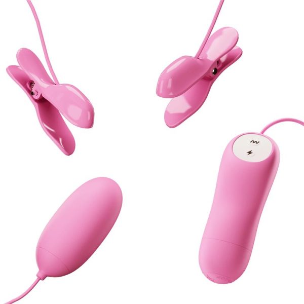 Pinzas para Pezones y Huevo Vibrador con Electro shock - imagen 3