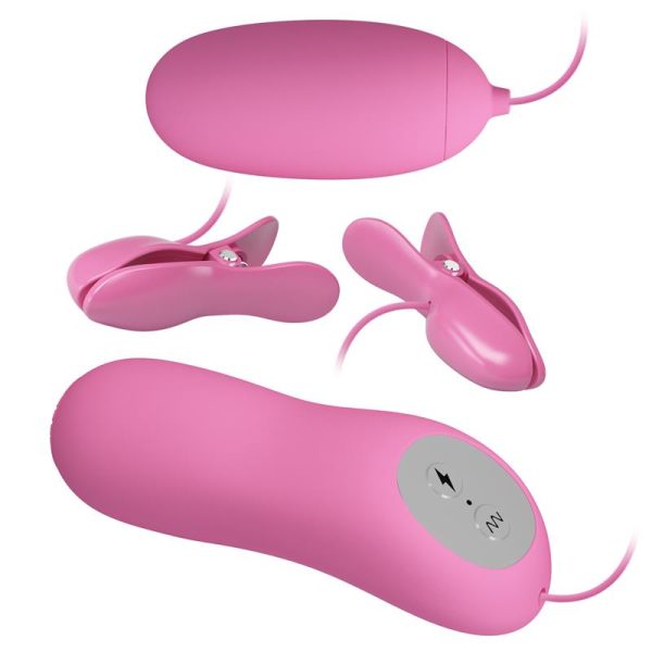 Pinzas para Pezones y Huevo Vibrador con Electro shock - imagen 6
