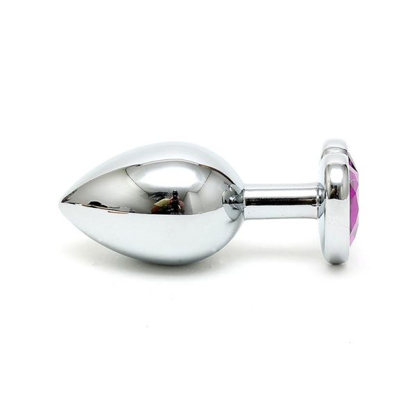 Plug Anal Acero Inox Cristal Corazón Púrpura - imagen 2