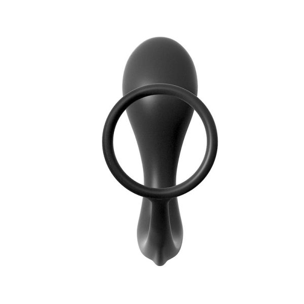 Anal Fantasy Collection  Ass-Gasm Cockring Advanced Plug - Color Negro - imagen 4