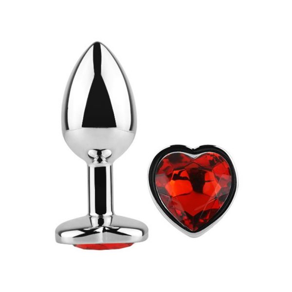 Plug anal Base Corazón Red Scarlet Talla L - imagen 6