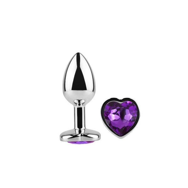 Plug Anal con Joya de Corazón Purple Lavender Talla S - imagen 4