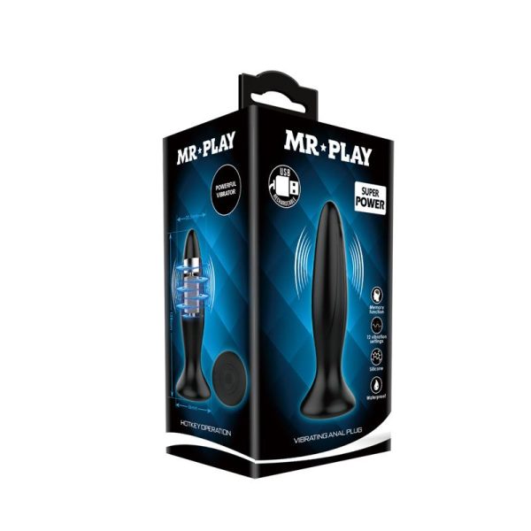 Mr. Play Vibrating Anal Plug USB Silicone Clave 50 - imagen 3