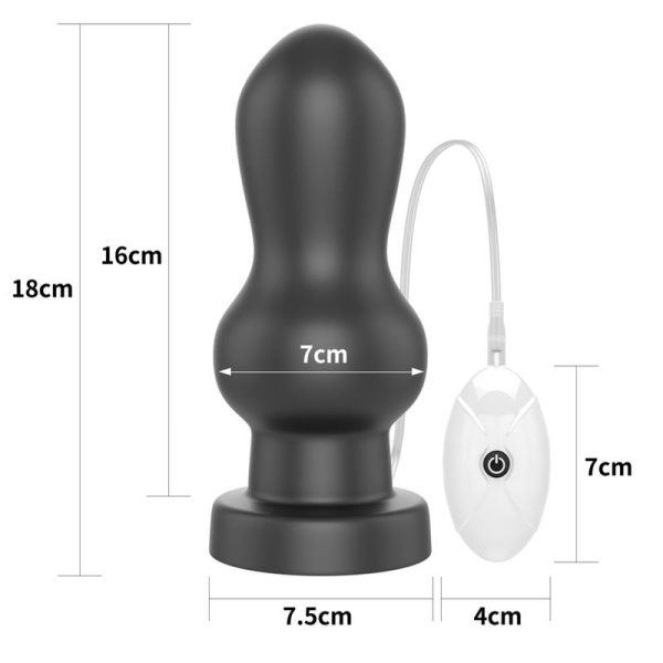 Plug Anal con Vibración King Sized 7 Negro - imagen 4