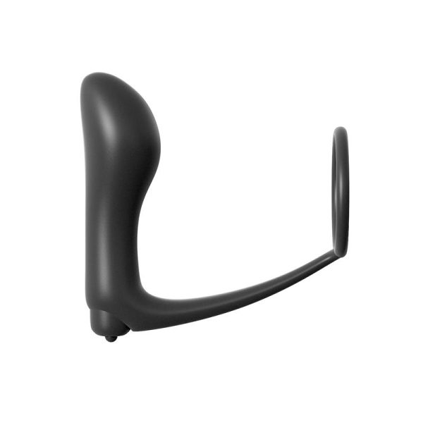 Plug Vibrador con Anillo Pene - Color Negro - imagen 3