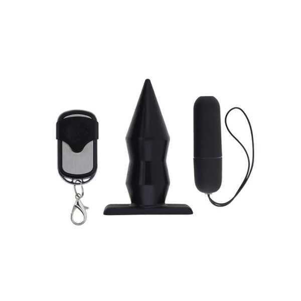 Plug Anal con Vibración y Control Remoto Negro - imagen 3