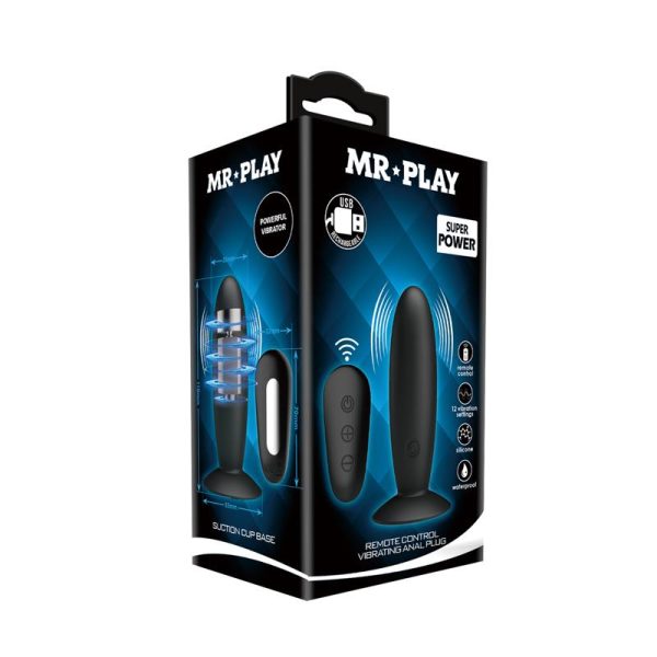 Mr. Play Plug Anal con Vibración y Control Remoto USB - imagen 9