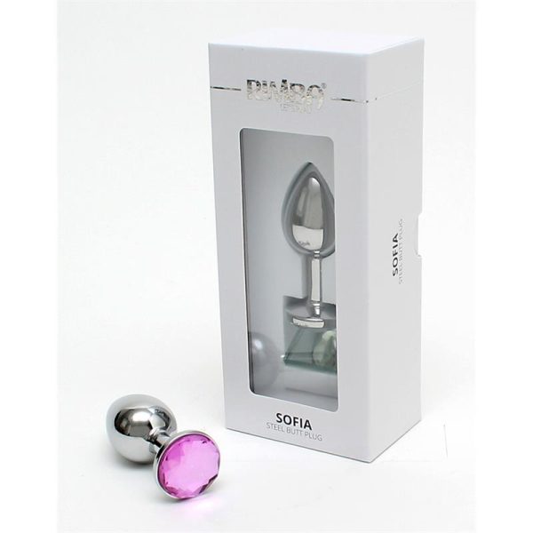 Plug Anal de Metal Sofia Joya Rosa - imagen 4