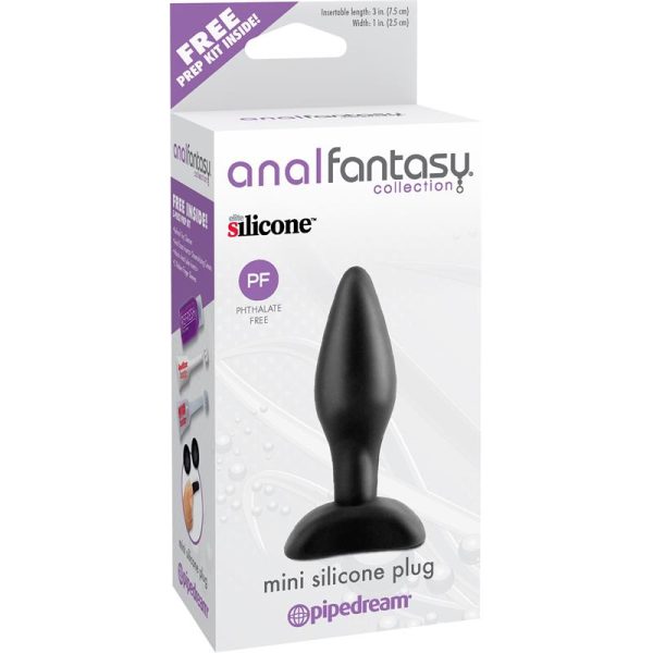 Plug Anal Mini Silicona - Color Negro - imagen 3