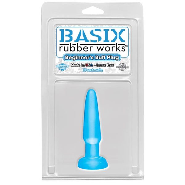 Basix Rubber Works Butt Plug Principiantes - Color Azul - imagen 2