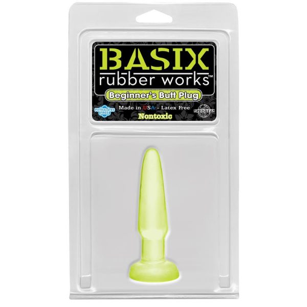 Basix Rubber Works Butt Plug Principiantes - Color Fosforescente - imagen 2