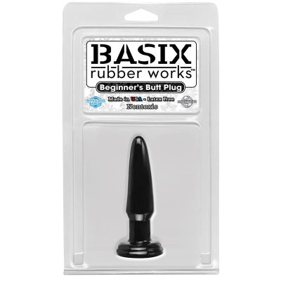 Basix Rubber Works Butt Plug Principiantes - Color Negro