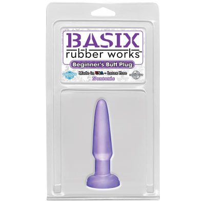 Basix Rubber Works Butt Plug Principiantes - Color Púrpura