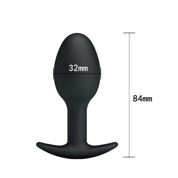 Plug Anal Silicona Negro con Bola - imagen 5