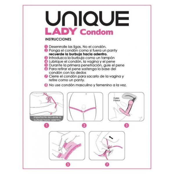 Preservativos Femeninos sin Látex 3 Unidades Lady Female - imagen 2