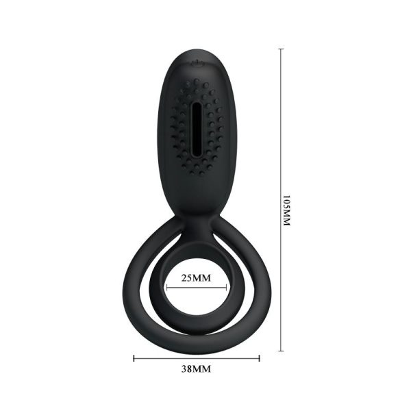 Pretty Love Anillo Vibrador Esther Color Negro - imagen 7