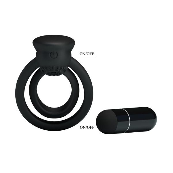 Pretty Love Anillo Vibrador Esther Color Negro - imagen 8