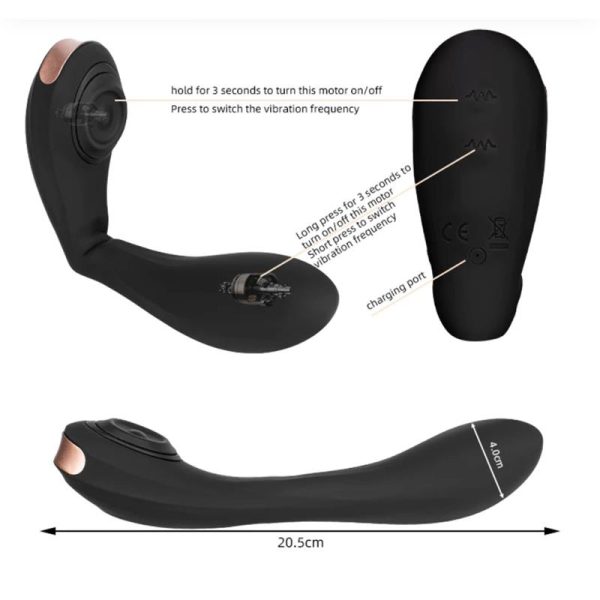 Pulsar Vibrador con Pulsación y Esqueleto Articulado Silicona USB - imagen 12