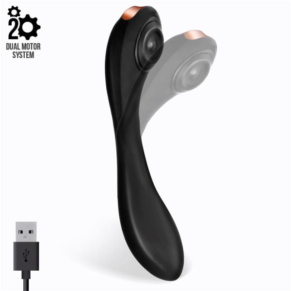 Pulsar Vibrador con Pulsación y Esqueleto Articulado Silicona USB - imagen 3