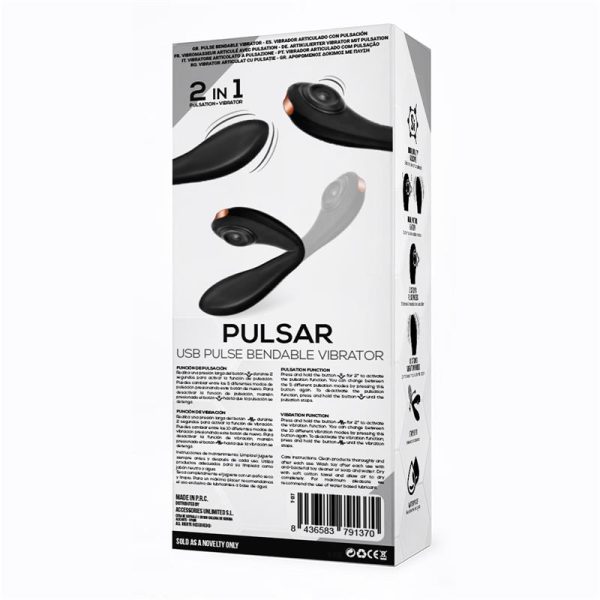 Pulsar Vibrador con Pulsación y Esqueleto Articulado Silicona USB - imagen 10
