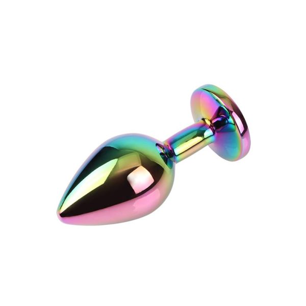 Rainbow Gem Plug Anal Multicolor con Joya Talla M - imagen 4