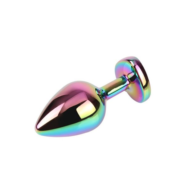 Rainbow Heart Plug Anal multicolor con Joya Talla M - imagen 2