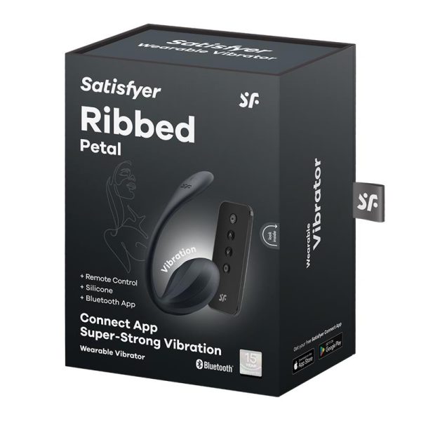 Ribbed Petal con Satisfyer Connect APP Negro - imagen 5