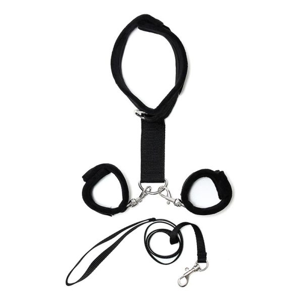 Collar y Esposas Desmontables  Negro Ajustables - imagen 3