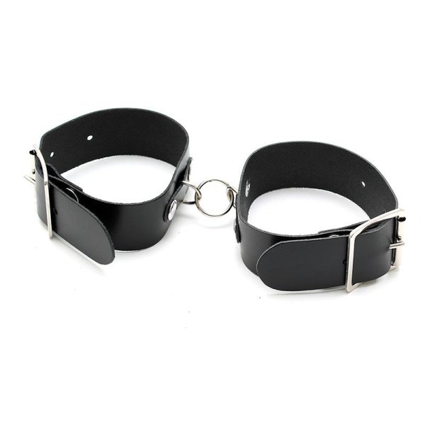 Rimba Bondage Play Esposas de Cuero Ajustables - imagen 3
