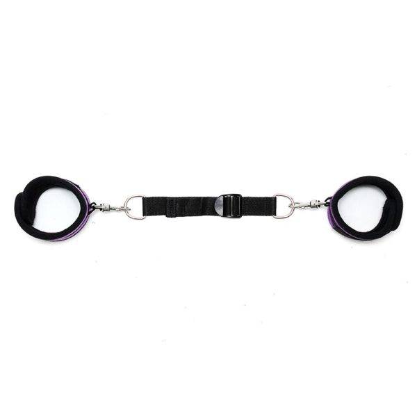 Rimba Bondage Play Esposas para Tobillos Con Correa Elástica Color Púrpura - imagen 2