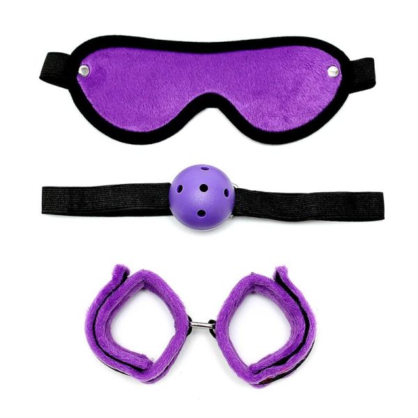 Rimba Bondage Play Set de Bondage 3 Piezas Color Púrpura - imagen 3