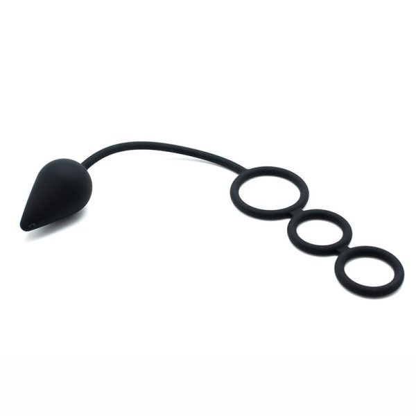 Rimba Latex Play Cadena Anal Color Negro - imagen 2