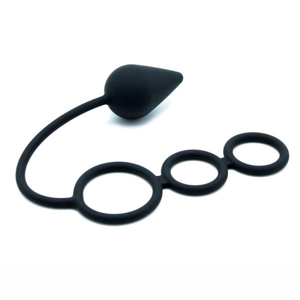 Rimba Latex Play Cadena Anal Color Negro - imagen 3