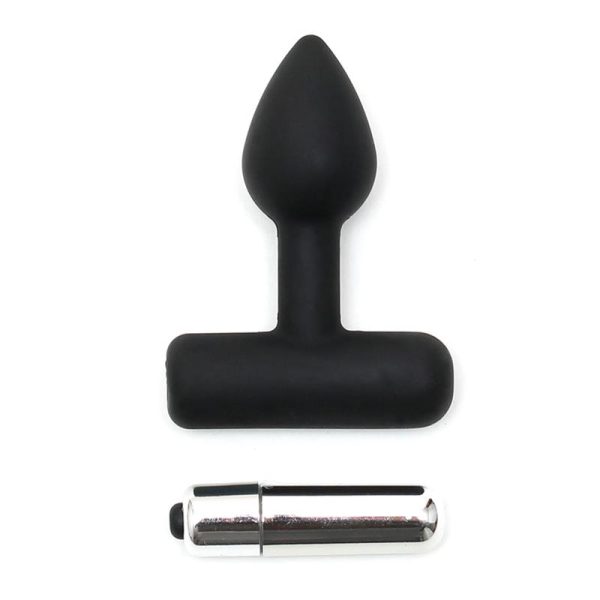 Rimba Latex Play Plug Anal con Bala Vibradora Color Negro - imagen 2