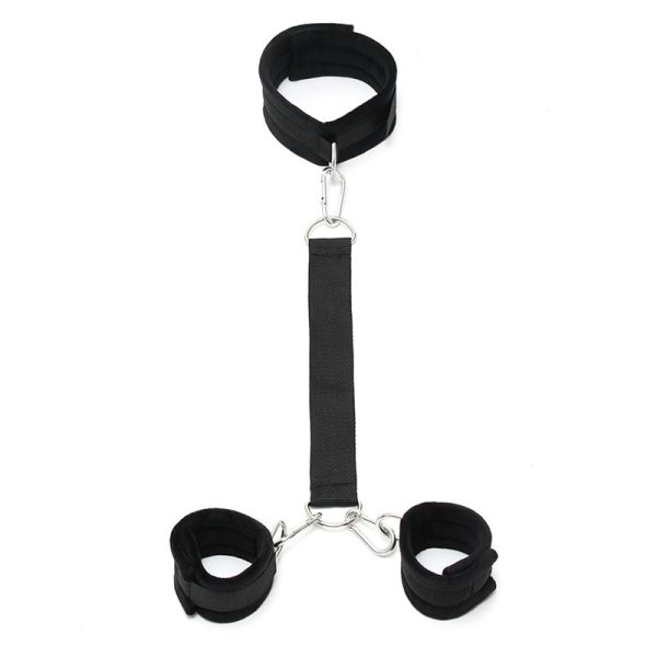 Collar con Esposas Ajustables Negro - imagen 2