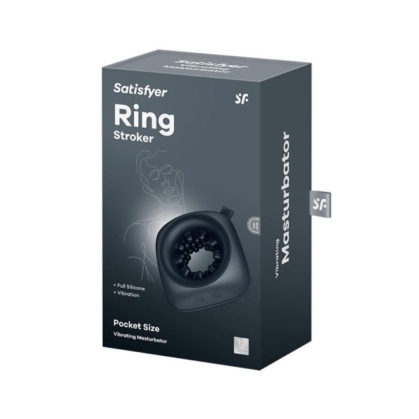 Ring Stroker Anillo Maturbador Tamaño Viaje Negro - imagen 5