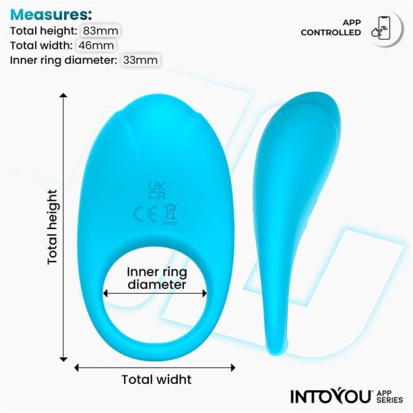 Ringo Anillo Vibrador con APP Unibody Azul - imagen 2