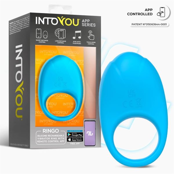 Ringo Anillo Vibrador con APP Unibody Azul - imagen 7