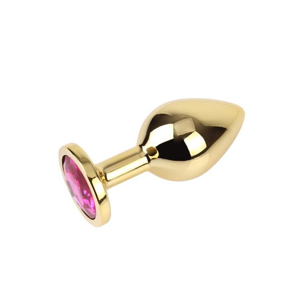 Rosy Gem Plug Anal Dorado con Joya Talla M - imagen 2