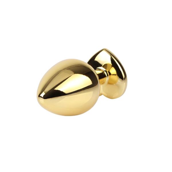 Rosy Heart Plug Anal dorado con Joya Talla M - imagen 4