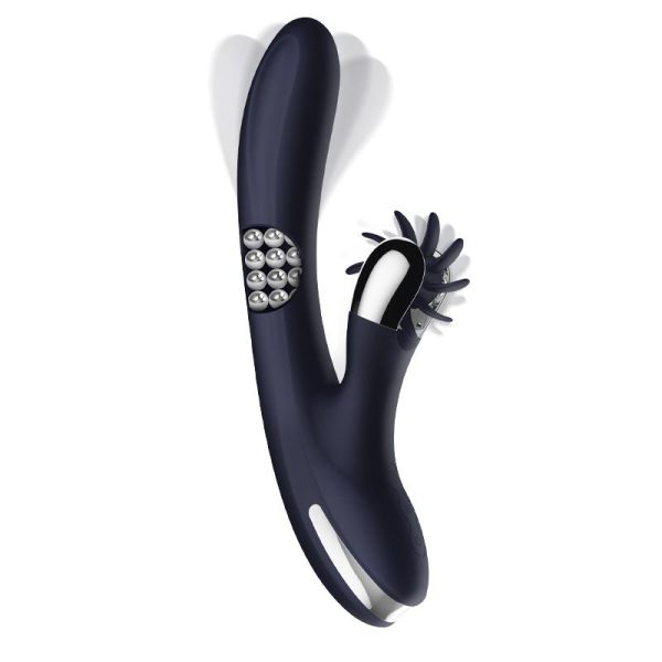Royalspace Vibrador con Lenguas Estimuladoras y Bolas Internas 360º Azul - imagen 4